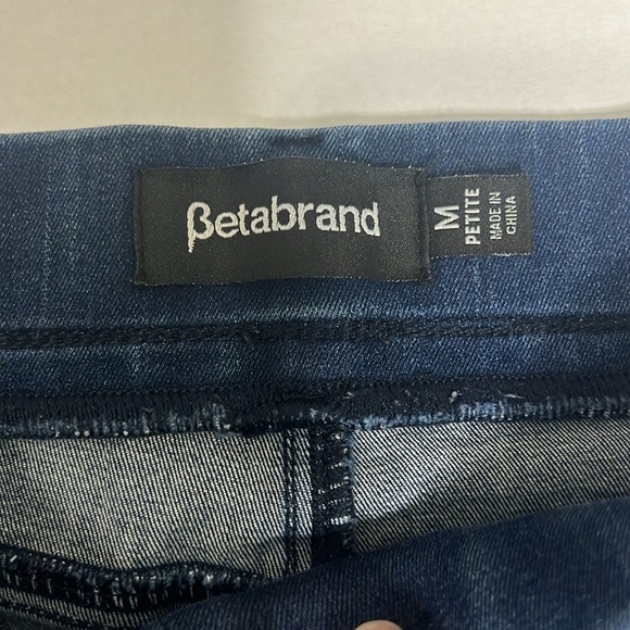 Betabrand Pull on Jeans Stretch Dark Wash M Petite - Picture 2 of 5